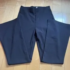 ブラック スリムフィットパンツ ハイウエスト