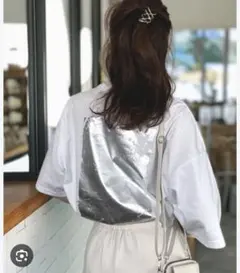 新品タグ付き　MEMOIRE ロゴTシャツ ホワイト