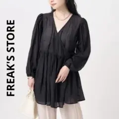 FREAK'S STORE ワッシャーハート刺繍 カシュクールチュニックのサムネイル