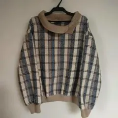 TF008 STUDIO　チェック柄プルオーバー　フリーサイズ