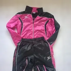 Mizuno ランニング　ウィンドブレーカー上下セット M ピンク/ブラック