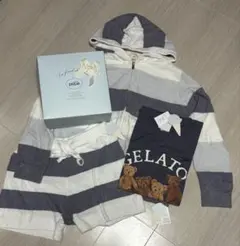 ジェラピケ 半袖Tシャツ＆上下ルームウェア3点セット