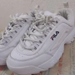 25㎝ FILA ディスラプター2 厚底スニーカー ホワイト Y2Kのサムネイル