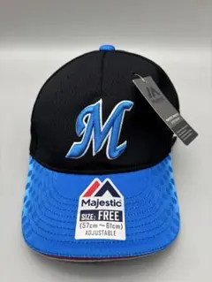 千葉ロッテマリーンズ × Majesticの公式レプリカキャップ