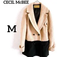 セシルマクビー　ピーコート　チェスターコート ベージュ　M　ダブルボタン