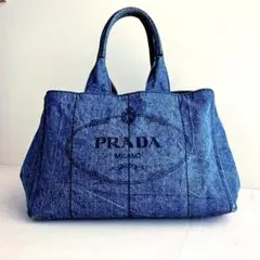 最終お値下げ！PRADA カナパ デニムトートバッグ PRADA プラダ カナパ ショルダーバッグ トート バッグ デニム
