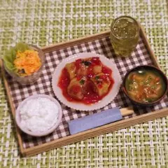 ミニチュアフード ロールキャベツ定食