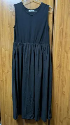 Samansa Mos2 blue ノースリーブワンピース黒