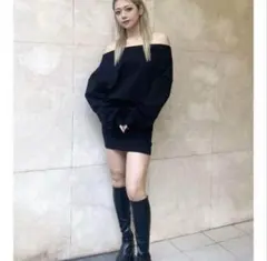 GYDA ドッキングオフショルスウェットワンピース