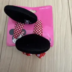 ミニーマウス 耳とリボン ヘアアクセサリー