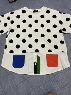 ドット柄カラフルポケットTシャツ