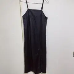 キャミワンピース　フェイクレザー
