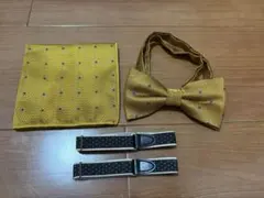 【美品】蝶ネクタイ　ハンカチーフ　アームカバー　3点セット　二次会