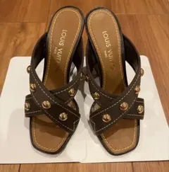 最終値下げ★美品★LOUIS VUITTONアンティグア茶サンダル35サイズ