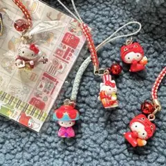 ハローキティ 秋の味覚 ストラップ 柿 - メルカリ