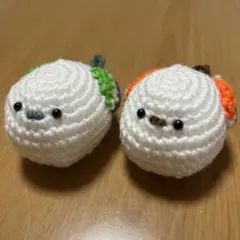 シマエナガ　編みぐるみ　2個セット　ハンドメイド　かわいい　鳥