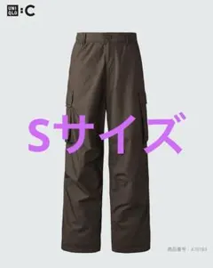 ユニクロ　UNIQLO：C　ワイドフィットカーゴパンツ　S　ダークブラウンのサムネイル