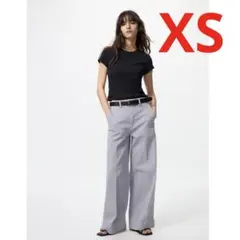 ユニクロ　ワイドトラウザージーンズ　グレー XSサイズ