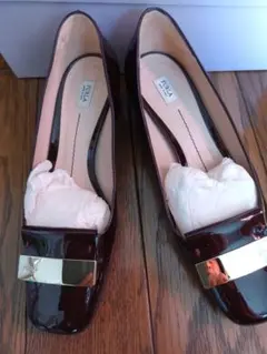 FURLA ワインレッド スクエアトゥパンプス