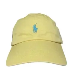 ラルフローレン　6パネルキャップ　コットンツイル生地 イエロー　エメラルドブルー