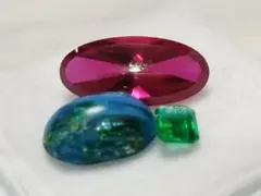 合成石　ルース　3点セット　アクセサリー　手芸　ハンドメイド　ジュエリー