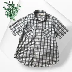 KANSAI JEANS カンサイジーンズ 半袖チェックシャツ メンズ L 綿混のサムネイル