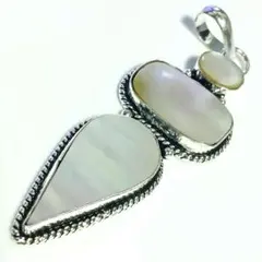 シェル 06 天然石 ペンダント ネックレス ジュエリー シルバー S925刻印