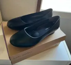 Lady worker ブラック フラットシューズ