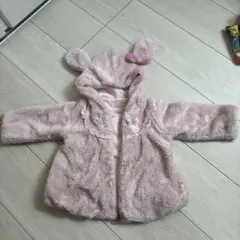 メゾピアノ　mezzo pianoフリース フード付きアウター 80cm