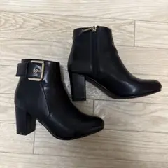 ESPERANZA 黒 スエードブーツ 中ヒール