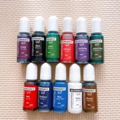 Bonsky 着色剤 レジン液 エポキシ樹脂 透明色 10ml 11色セット