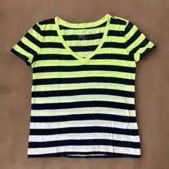 Gap THE ESSENTIAL V-NECK S ストライプTシャツ