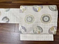 beaute. lune様【143】名古屋帯九寸セミフォーマル正絹金糸西陣織唐織 143】名古屋帯 九寸 セミフォーマル 正絹 金糸 西陣織 唐織 - メルカリ