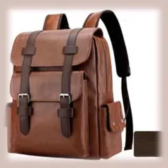 大容量 リュック pc バックパック 15.6インチPC ブラウン 男女兼用