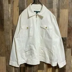 ラルフローレン ジーンズ レディース デニム 古着 白 長袖 ジャケット