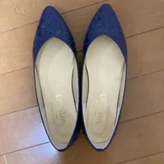 【極美品✨】 ルタロン Vカット メッシュ 編み込み ブルー 22.5cm