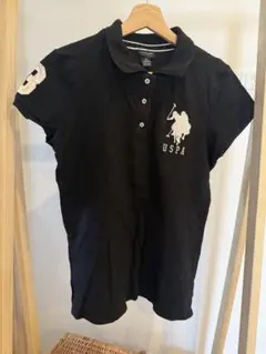 USラルフローレン girls XL ブラック 半袖ポロシャツ