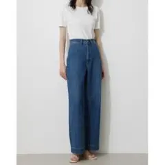 AZUL BY MOUSSY／バックレースアップダーツデニムワイド