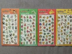 【韓国】ポケモン 3Dクリスタルステッカー 4枚セット ①新品