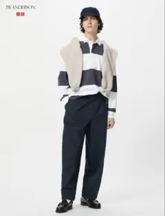 UNIQLO × JW ANDERSON タックワイドチノ ネイビー　79センチ