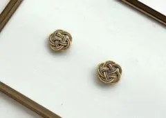 水引アクセサリーピアス・イヤリング　花　カメリア　結婚式　七五三　浴衣　披露宴