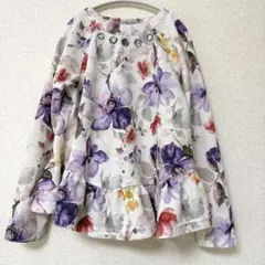 130☆used アナスイミニANNA SUI 花柄長袖カットソー