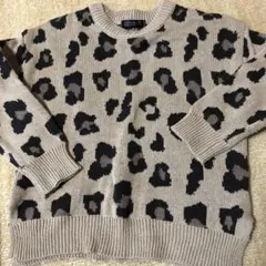 レオパード柄ニット