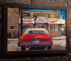 鈴木英人・アメ車【A4サイズ写真ポスターフレーム付き②点セット】ポスター