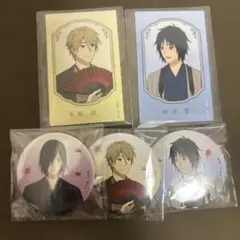 夏目友人帳　缶バッジ　フォトカード　田沼要　名取周一　的場静司