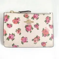 コーチ COACH キーリング パスケース コインケース バラ 花柄 ほぼ未使用