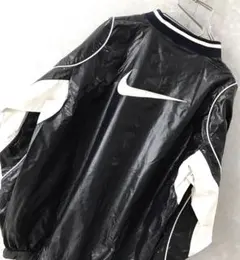 00ｓ ＮＩＫＥ ビッグスウォッシュ プルオーバー ナイロンジャケット 紺 Ｌ