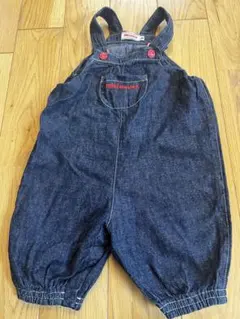 【美品】miki house デニムオーバーオール Mサイズ