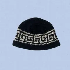 ハンドメイド クラッシャーハット クロシェハット ニット帽 毛糸 帽子 男女兼用
