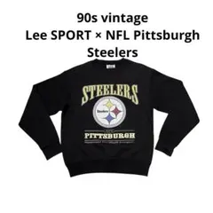 90s USA製 Lee NFL スティーラーズ スウェット L 黒 フェードのサムネイル